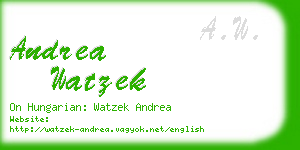 andrea watzek business card